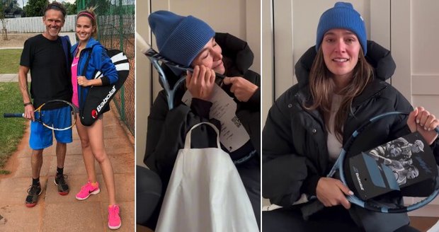Andrea Bezděková dostala novou tenisovou raketu