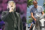 Zpěvák Andrea Bocelli spadl z koně a poranil si hlavu.