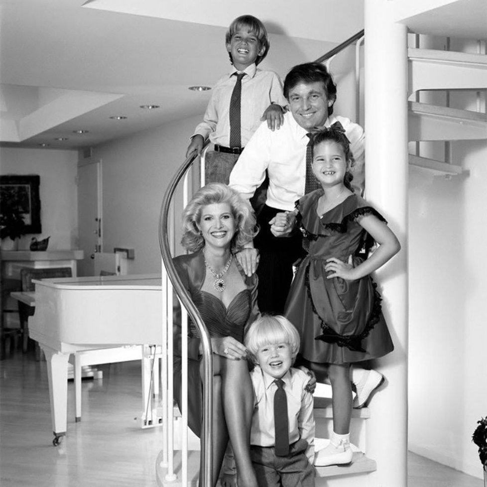Trumpova první rodina - manželka Ivana a děti Ivanka, Donald Jr. a Eric