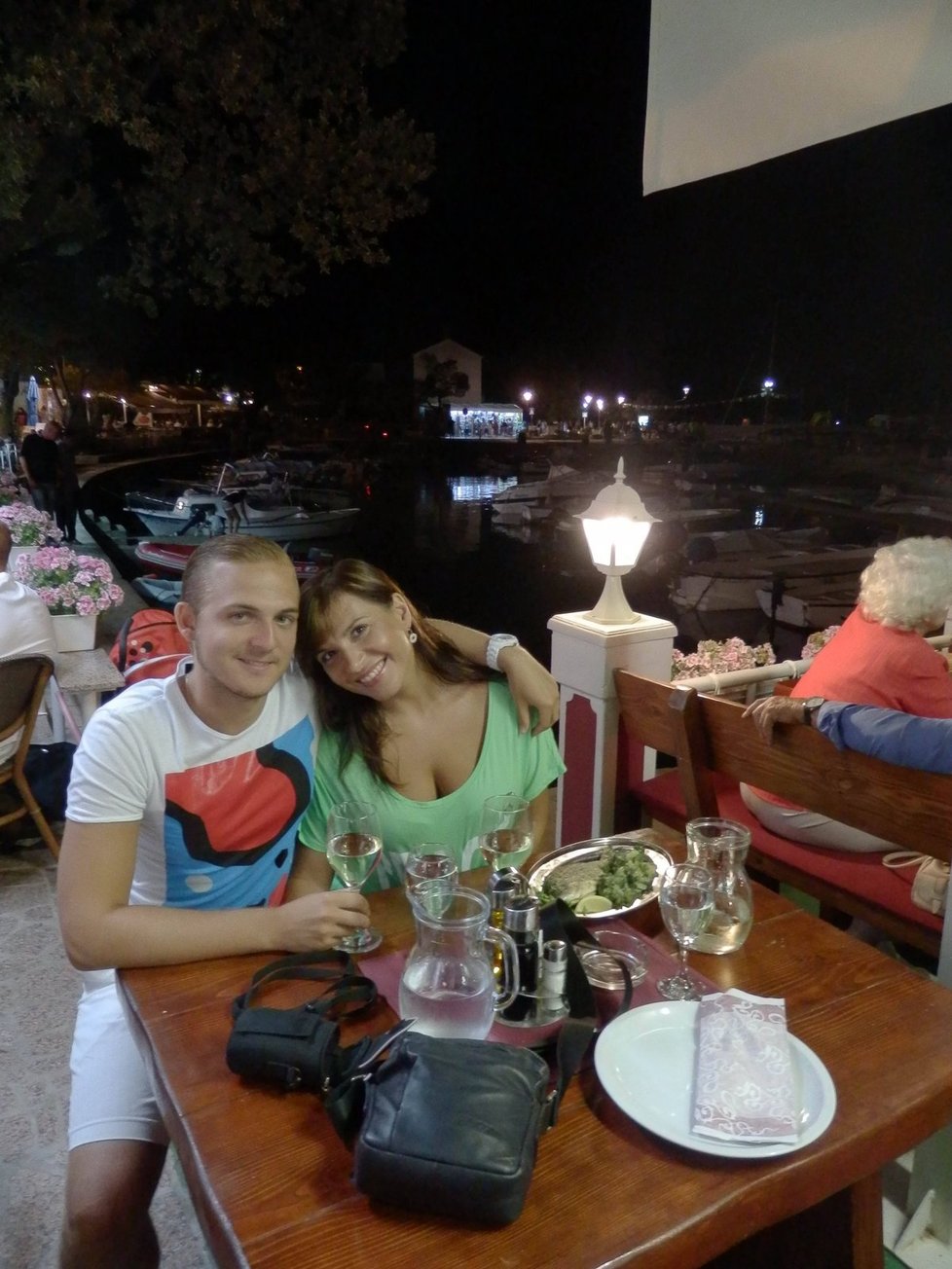Andrea s přítelem Filipem si vychutnávali chorvatské dobroty