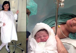 Andrea Kalivodová zveřejnila soukromé fotky přímo z porodního sálu.