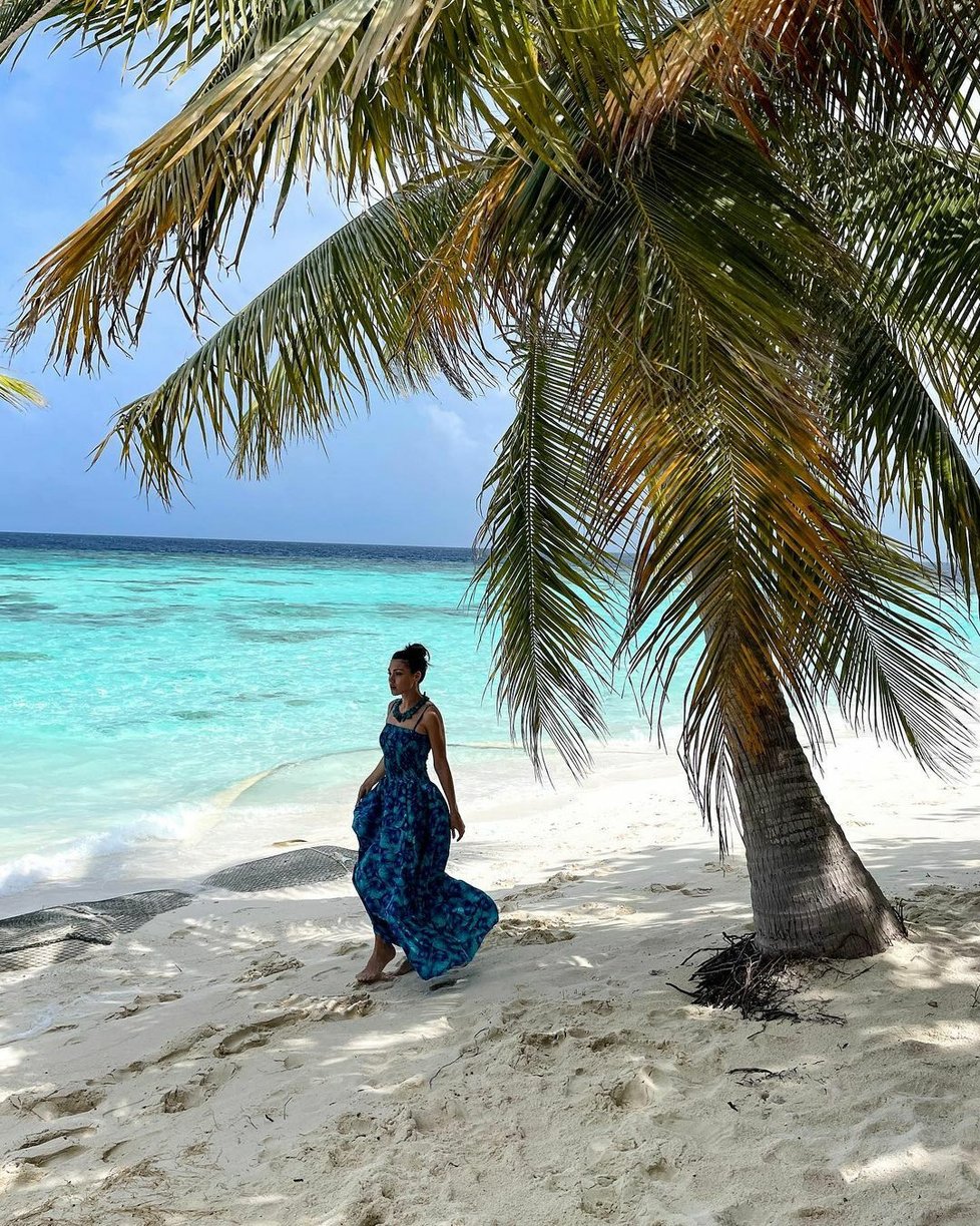 Andrea Kalousová na Maledivách