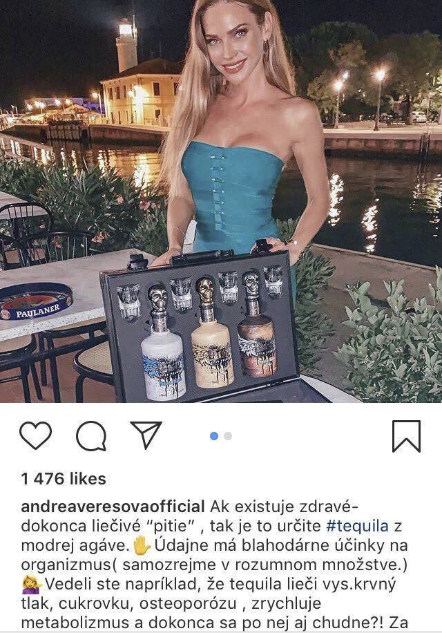 Poslední reklamou na instagramu Andrea Verešová přestřelila!