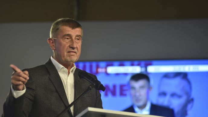 Andrej Babiš na tiskové konferenci po komunálních a senátních volbách