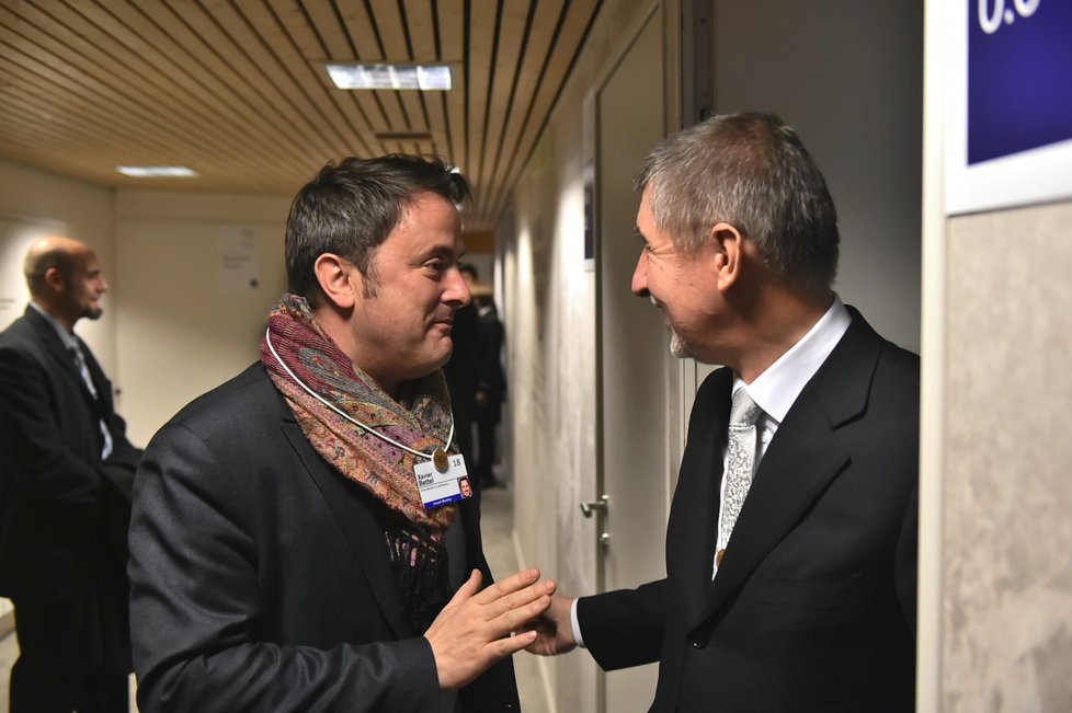 Andrej Babiš s lucemburským premiérem Bettelem