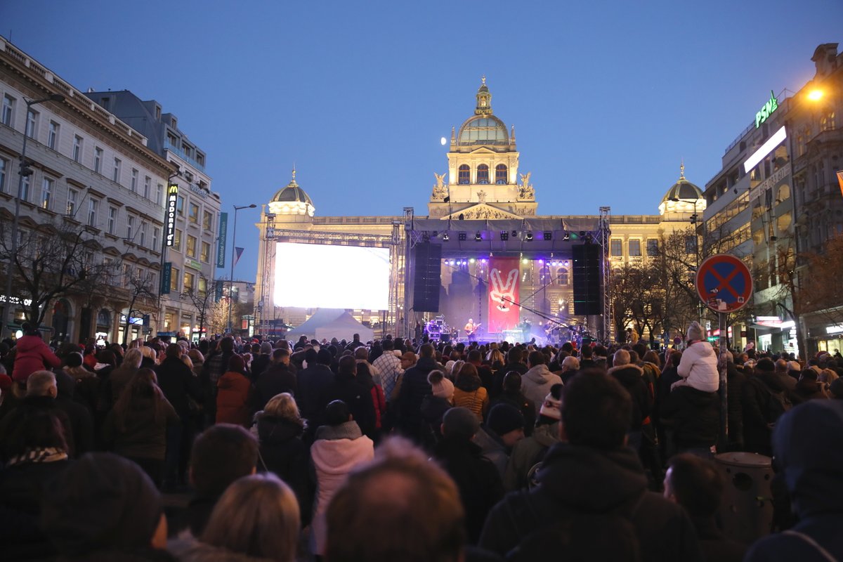 Koncert na Václavském náměstí 17. listopadu 2018