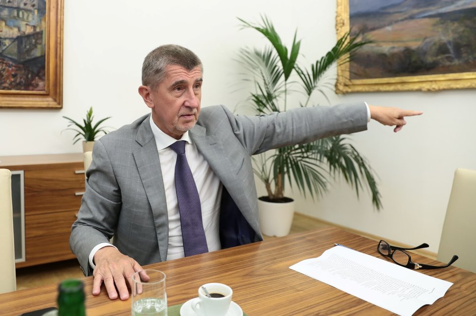 Předseda hnutí ANO a premiér Andrej Babiš v rozhovoru pro Blesk