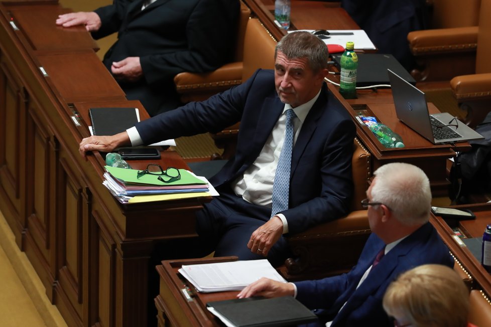 Andrej Babiš hájil ve sněmovně kauzu Čapí hnízdo.