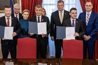 ANO, SPD a Motoristé podepsali koaliční smlouvu: Jména ministrů slibují na konci listopadu