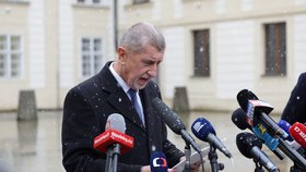 Andrej Babiš po schůzce s prezidentem Petrem Pavlem, kterému předal seznam kandidátů ANO, SPD a Motoristů na ministry (26. 11. 2025)