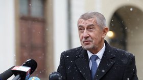 Andrej Babiš po schůzce s prezidentem Petrem Pavlem, kterému předal seznam kandidátů ANO, SPD a Motoristů na ministry (26. 11. 2025)