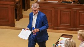 Andrej Babiš (ANO) ve Sněmovně během projednávání úsporného balíčku (7.9.2023)