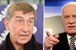 Andrej Babiš se pustil do Václava Klause za jeho slova v novoročním "projevu"