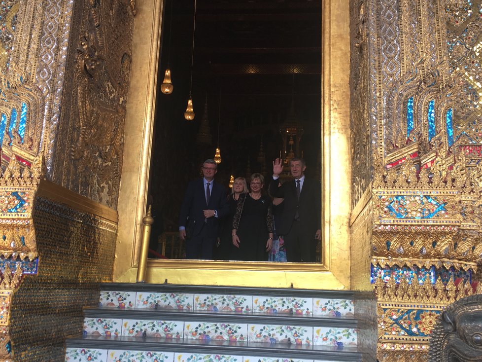 Andrej Babiš navštívil v thajském Bangkoku Královský palác (17.1.2019)
