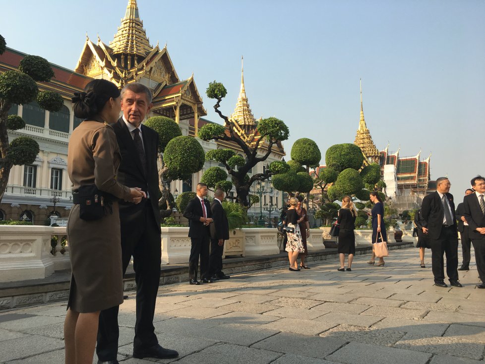 Andrej Babiš navštívil v thajském Bangkoku Královský palác (17.1.2019)