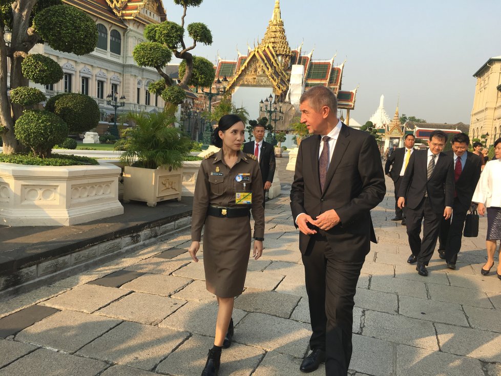 Andrej Babiš navštívil v thajském Bangkoku Královský palác (17.1.2019)