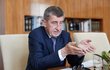 Premiér Andrej Babiš (ANO) při rozhovoru pro Blesk