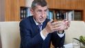 Premiér Andrej Babiš (ANO) při rozhovoru pro Blesk