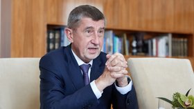 Premiér Andrej Babiš (ANO) při rozhovoru pro Blesk