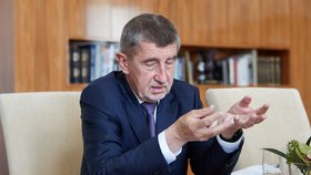 Premiér Andrej Babiš (ANO) při rozhovoru pro Blesk