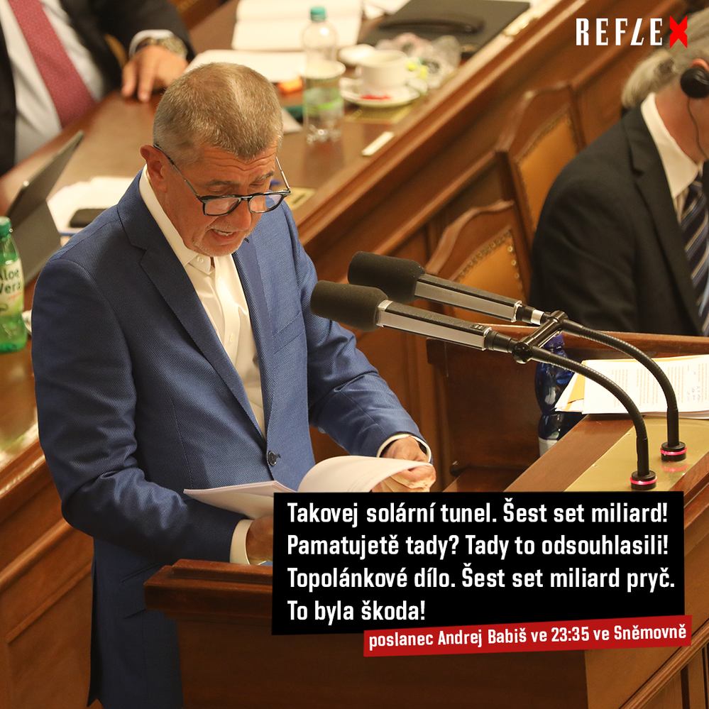 Noční blábolení Andreje Babiše ve Sněmovně v rámci obstrukcí k důchodům