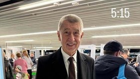 Premiér Andrej Babiš (ANO) při cestě do Bruselu (11.12.2025)