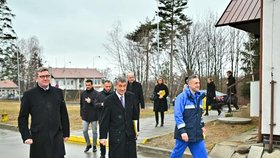 Premiér Andrej Babiš (ANO) na návštěvě nově otevřené výdejny Čepra (únor, 2020)