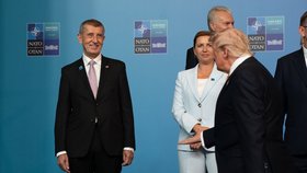 Andrej Babiš s Donaldem Trumpem na summitu NATO v Ankaře (8.7.2026)
