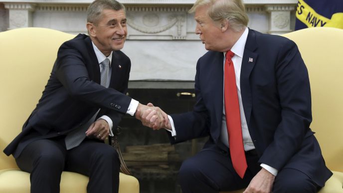 Andrej Babiš u Donalda Trumpa v Bílém domě