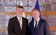 Andrej Babiš a Donald Tusk na summitu EU