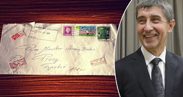 Andrej Babiš uveřejnil obálku dopisu, který dostal z Holandska: Oslovují ho na ní "ministerský předsedo"!