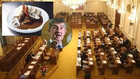 Poslanci neplatí DPH za jídlo v jídelně. Co na to Andrej Babiš?
