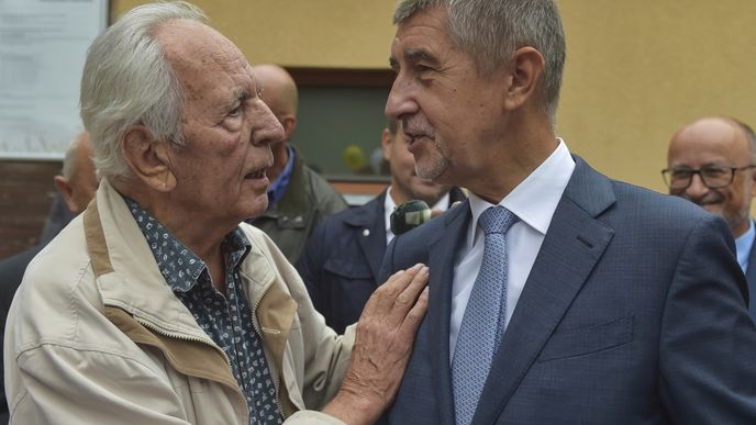 Andrej Babiš a jeho fanoušek na výstavě Země živitelka