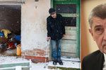 V domě, který patří Andreji Babišovi, se zabydlel bezdomovec.