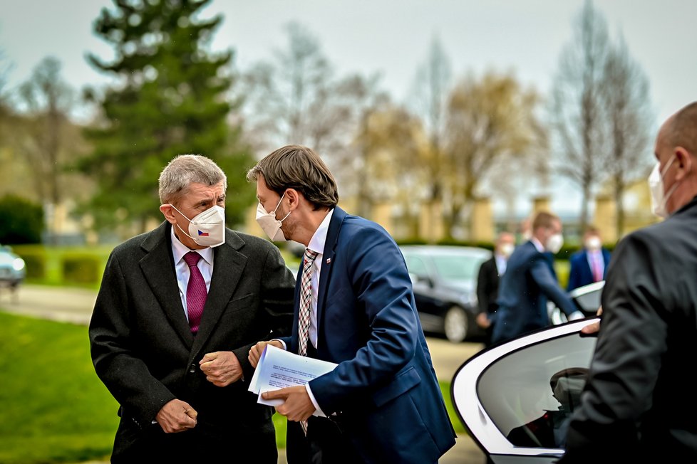 Premiér Andrej Babiš se slovenským premiérem Eduardem Hegerem