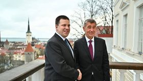 Andrej Babiš v Estonsku: S premiérem Ratasem (18.2.2020)