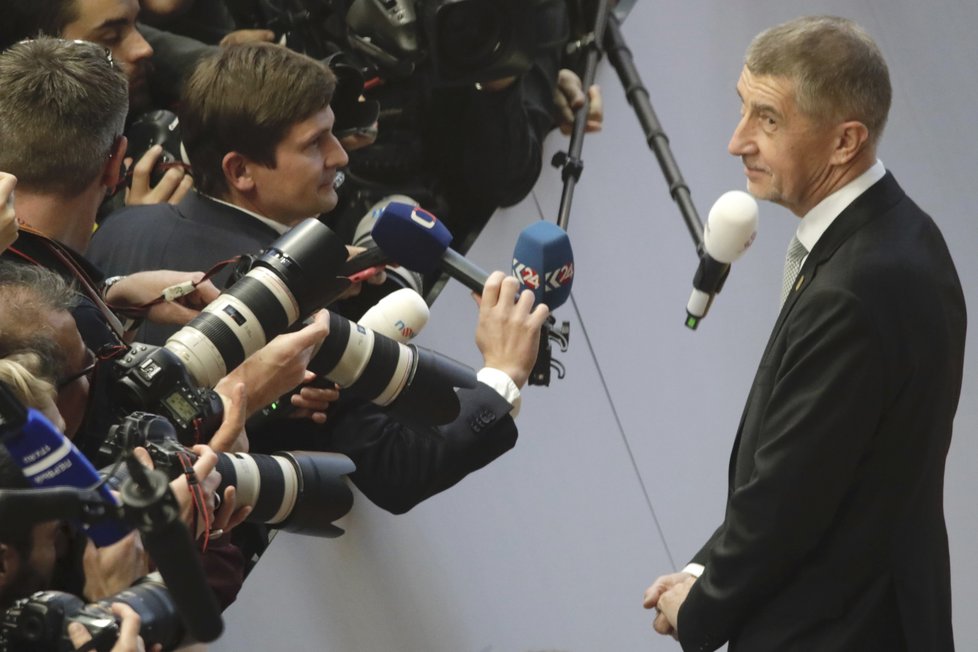 Premiér Andrej Babiš v dubnu 2019 v Bruselu