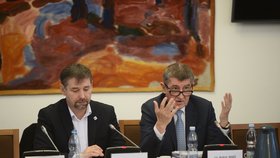 Bezpečnostní výbor jednal o šéfovi GIBS: Předseda výboru Koten (SPD) a premiér Babiš (ANO) (15.3.2018)