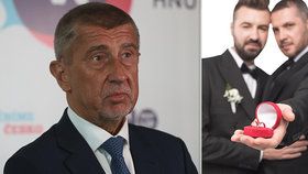 Premiér Andrej Babiš (ANO) nemá problém s novelou, která má uzákonit sňatky homosexuálů.