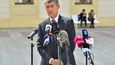 Vicepremiér Andrej Babiš před jednáním s prezidentem Zemanem.