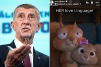 Marketingový „kiks“, nebo nečitelný záměr? Babiš na Instagramu sdílel zamilované veverky
