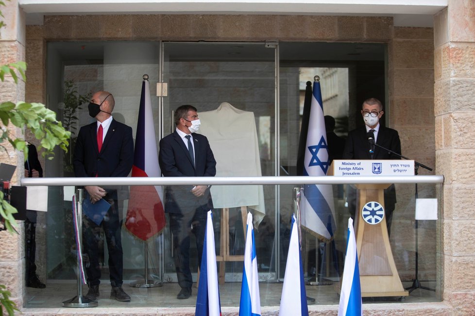 Babiš v Izraeli: Účastnil se otevření úřadovny diplomatů ČR v Jeruzalémě (11.3.2021)
