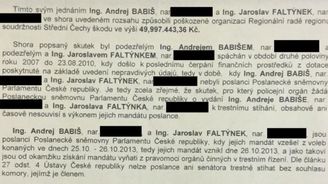 Na veřejnost unikla policejní žádost k vydání Andreje Babiše a Jaroslava Faltýnka