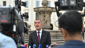 Premiér Andrej Babiš po jednání s prezidentem Petrem Pavlem (14. 9. 2026)
