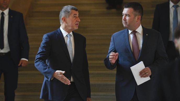 Andrej Babiš a Jiří Hamáček