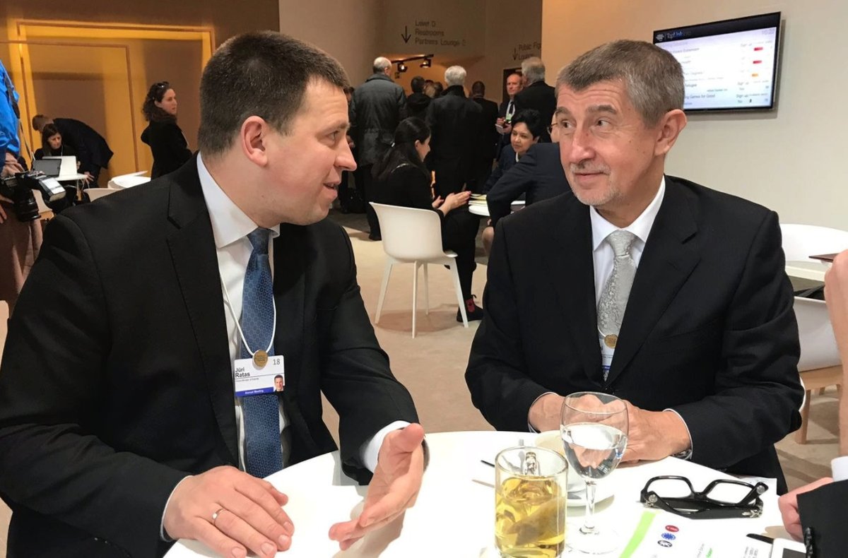 Český premiér Andrej Babiš s premiérem Estonska Jürim Ratasem.