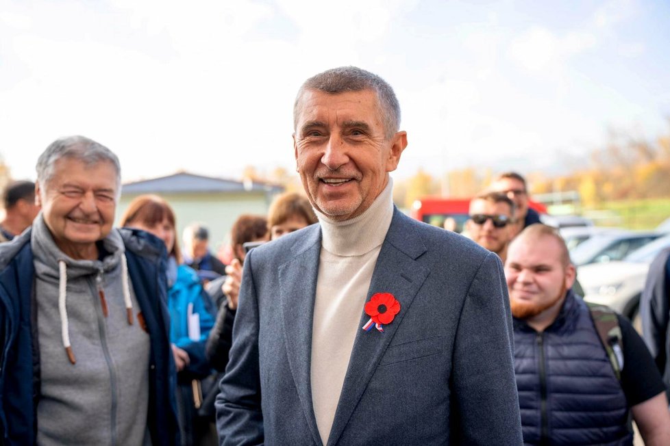 Andrej Babiš během startu prezidentské kampaně na Teplicku