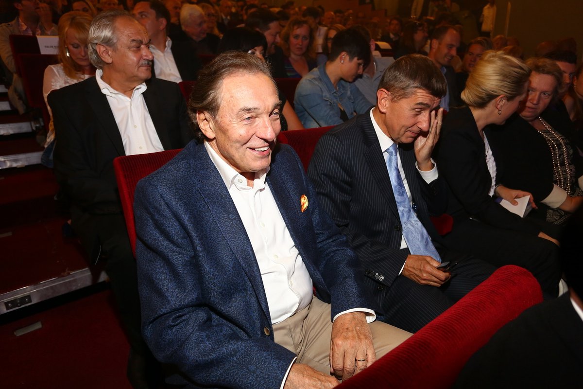 Andrej Babiš a Karel Gott v roce 2013