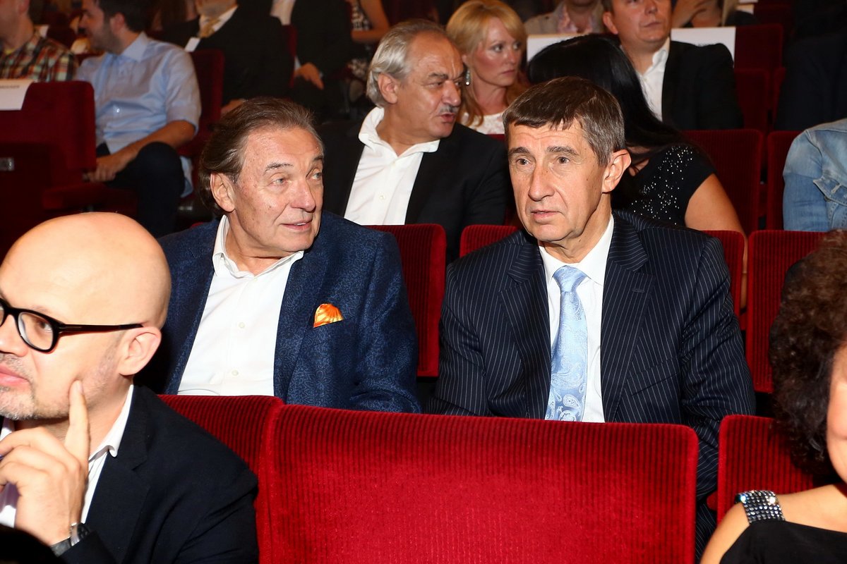 Andrej Babiš a Karel Gott v roce 2013