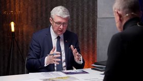 Andrej Babiš a Karel Havlíček (oba ANO) točí společný podcast Sorry jako (únor 2026)